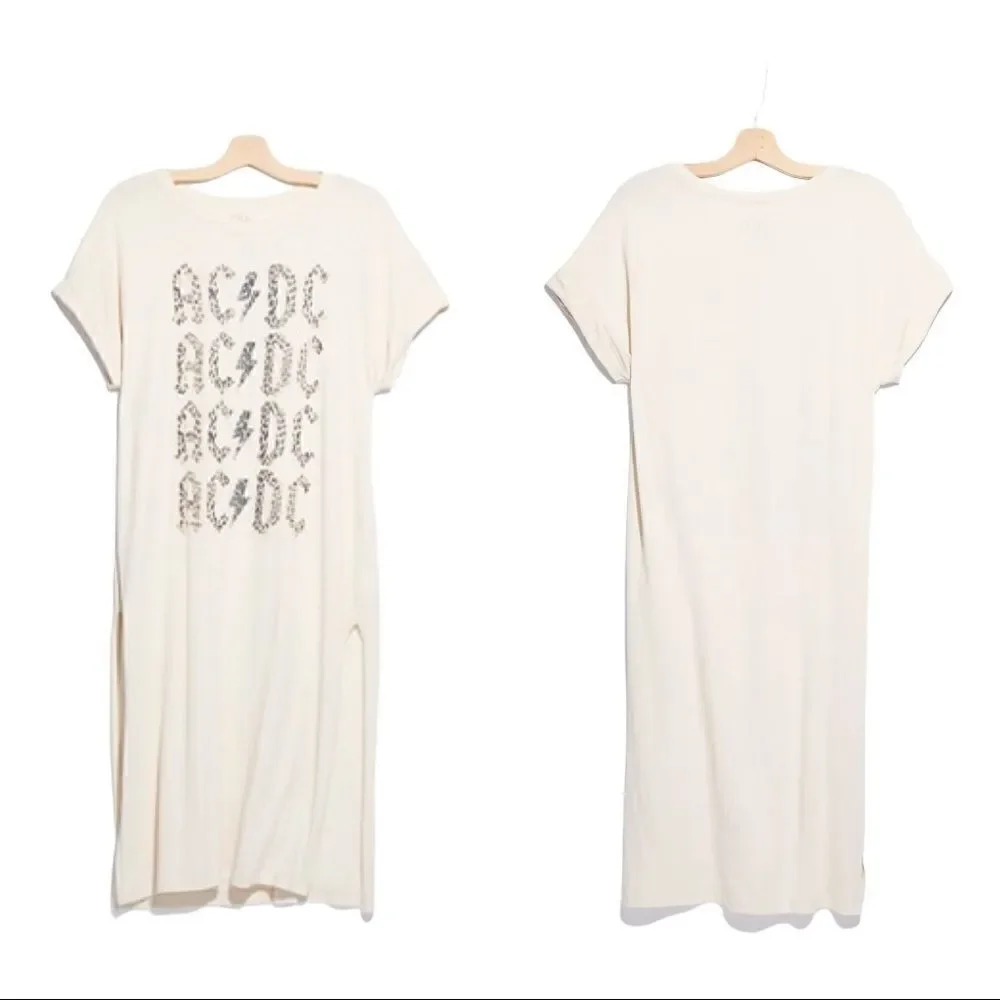 Chaser X Free People AC/DC Maxi Tee Shirt Top
